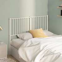  Metal Headboard White 137 cm Double