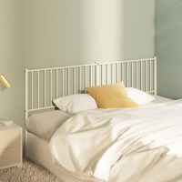  Metal Headboard White 183 cm King