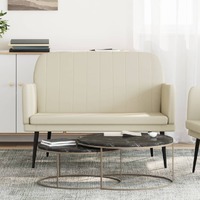 Bench Cream 107x80x81 cm Faux Leather