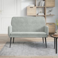  Bench Light Grey 108x79x79 cm Velvet