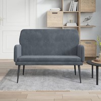  Bench Dark Grey 108x79x79 cm Velvet