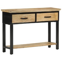  Console Table 110x30x75 cm Solid Rough Wood Mango