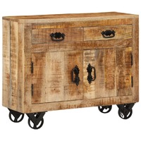  Sideboard 80x30x65 cm Solid Rough Wood Mango