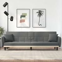  Sofa Bed with Cup Holders Dark Grey Fabric