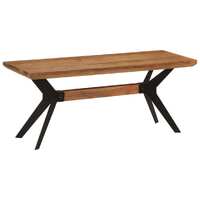  Dining Bench 110x40x46 cm Solid Wood Acacia and Steel