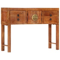  Console Table 120x32x80 cm Solid Rough Wood Acacia