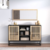  Sideboard Black 105x30x65 cm Engineered Wood