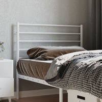  Metal Headboard White 107 cm King Single