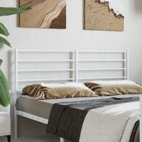  Metal Headboard White 137 cm Double