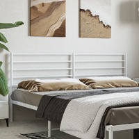  Metal Headboard White 183 cm King