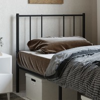  Metal Headboard Black 90 cm