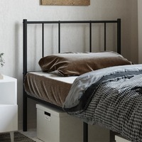  Metal Headboard Black 107 cm