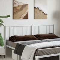  Metal Headboard White 183 cm King