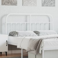  Metal Headboard White 137 cm Double