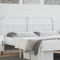  Metal Headboard White 183 cm King