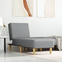  Chaise Longue Light Grey Fabric