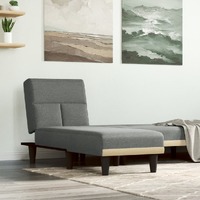  Chaise Longue Dark Grey Fabric