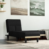  Chaise Longue Black Fabric