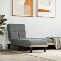  Chaise Longue Dark Grey Fabric