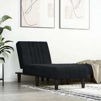  Chaise Longue Black Velvet