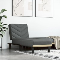  Chaise Longue Dark Grey Fabric