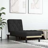  Chaise Longue Black Velvet