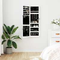  Mirror Jewellery Cabinet with LED Lights Wall Mounted White
