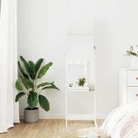  Mirror Jewellery Cabinet Free Standing White 42x38x152 cm