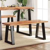  Bench with Live Edge 110 cm Solid Wood Acacia