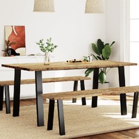  Dining Table 150x90x75 cm Solid Wood Acacia