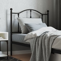  Metal Headboard Black 90 cm