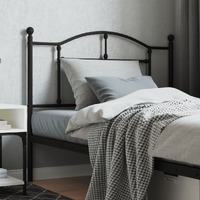  Metal Headboard Black 107 cm King Single