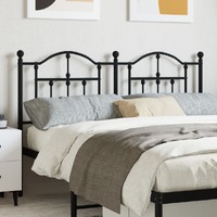  Metal Headboard Black 137 cm Double