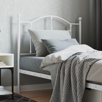  Metal Headboard White 90 cm
