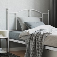  Metal Headboard White 107 cm King Single