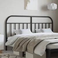  Metal Headboard Black 183 cm King