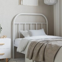  Metal Headboard White 90 cm