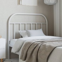  Metal Headboard White 107 cm King Single