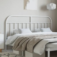  Metal Headboard White 152 cm Queen