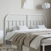  Metal Headboard White 183 cm King
