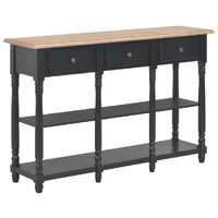  Console Table Black 110x30x76cm Engineered Wood