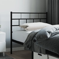  Metal Headboard Black 90 cm