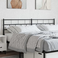  Metal Headboard Black 183 cm King