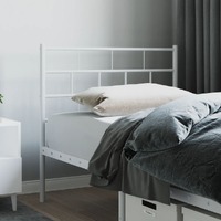  Metal Headboard White 90 cm