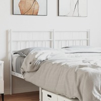  Metal Headboard White 137 cm Double
