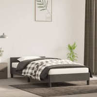  Bed Frame without Mattress Dark Grey King Single Size Velvet