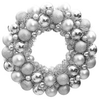  Christmas Wreath Silver 45 cm Polystyrene
