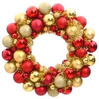  Christmas Wreath Red and Gold 45 cm Polystyrene