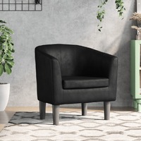  Tub Chair Black Faux Leather