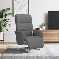  Massage Recliner Chair with Footrest Dark Grey Fabric